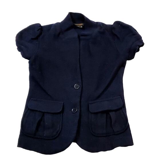 Bcbgmaxazria Wool Button Up Shirt XS Preppy Dark Academia Professor Classiccore - Picture 1 of 8